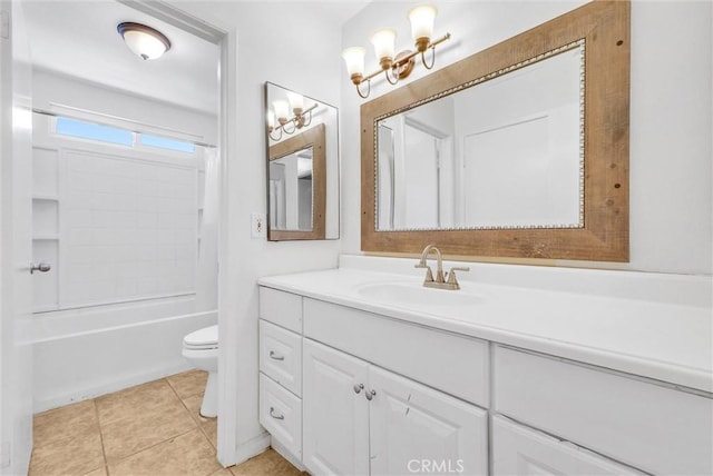 5005 Pearblossom Dr, Riverside, CA 92507 - bathroom featuring vanity, tile patterned floors, and bathing tub / shower combination