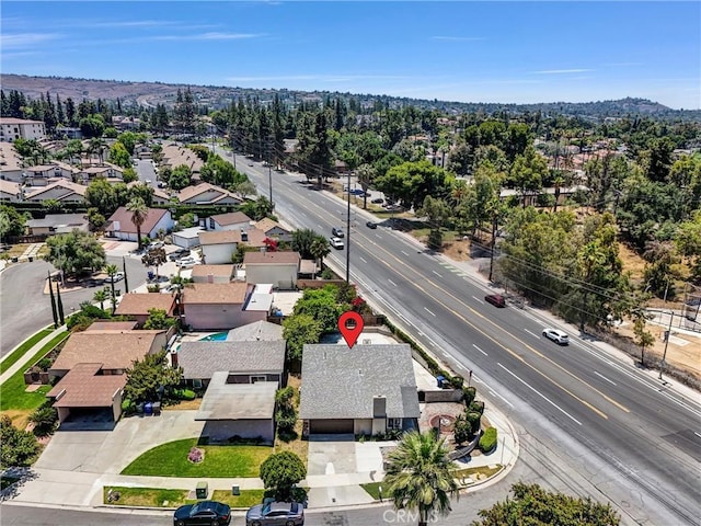 5005 Pearblossom Dr, Riverside, CA 92507 - aerial perspective of suburban area with a main thoroughfare