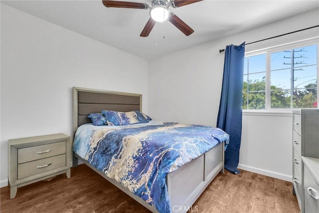 5005 Pearblossom Dr, Riverside, CA 92507 - bedroom featuring wood finished floors and a ceiling fan