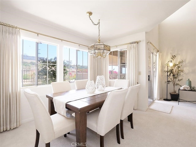 34 Via Capri, Rancho Palos Verdes, CA 90275 - dining area with a chandelier and light colored carpet