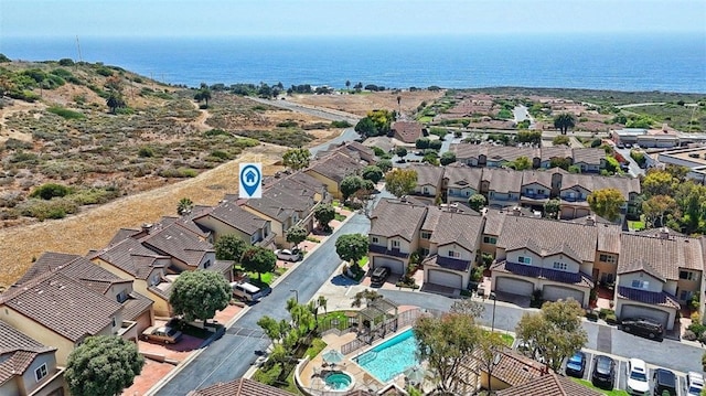 34 Via Capri, Rancho Palos Verdes, CA 90275 - aerial view of residential area with a pool area and a large body of water
