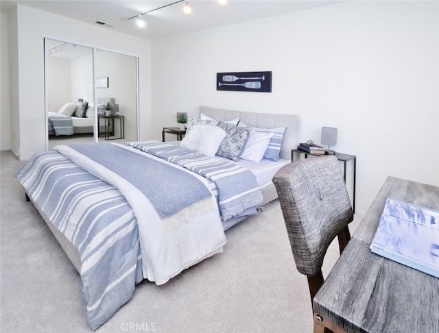34 Via Capri, Rancho Palos Verdes, CA 90275 - bedroom featuring carpet flooring, a closet, and rail lighting