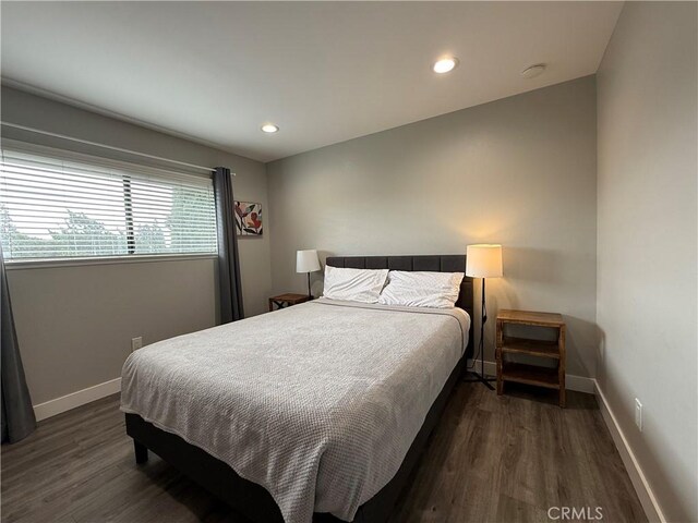 3935 W Mcfadden Ave Unit D, Santa Ana, CA 92704 - bedroom featuring dark wood finished floors and recessed lighting