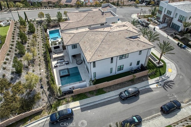 20211 W Liverpool Way, Porter Ranch, CA 91326 - aerial view of property and surrounding area featuring a pool area