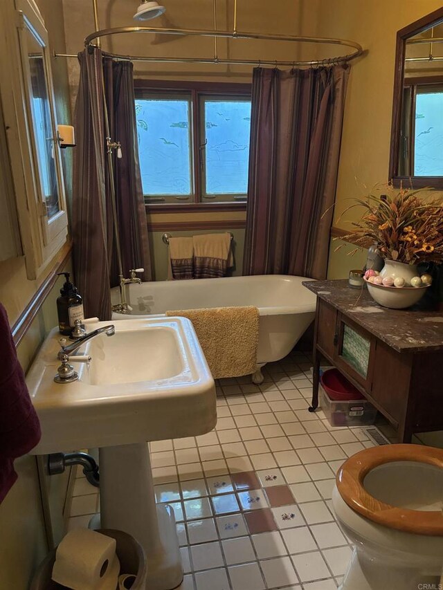 129 Brass Ln, Vista, CA 92083 - bathroom with tile patterned floors and toilet