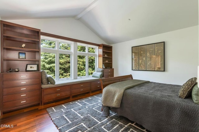 1040 Hillcroft Rd, Glendale, CA 91207 - bedroom with lofted ceiling and dark wood finished floors