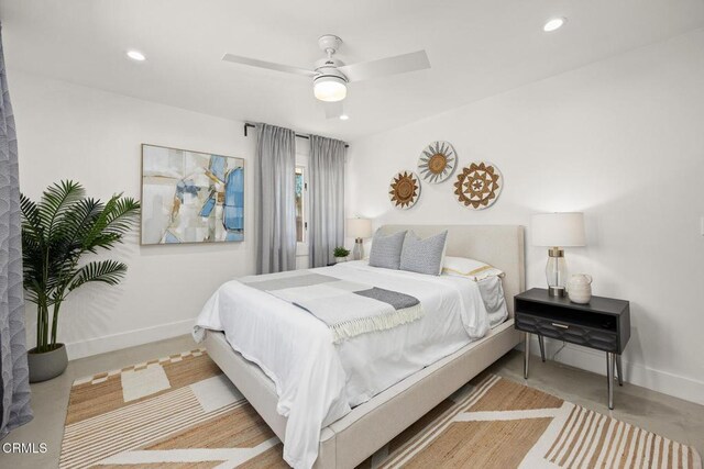 1305 Riviera Dr, Pasadena, CA 91107 - bedroom featuring recessed lighting and ceiling fan