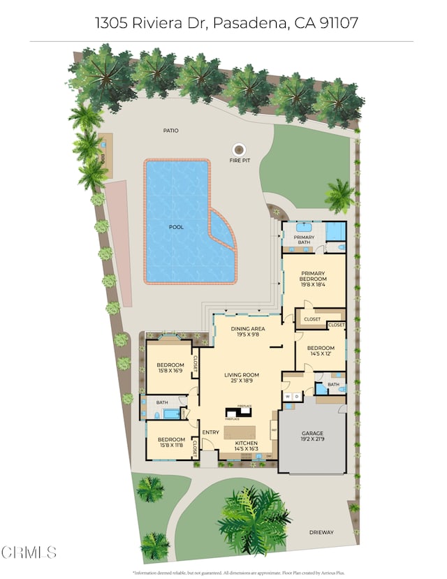 1305 Riviera Dr, Pasadena, CA 91107 - view of property floor plan