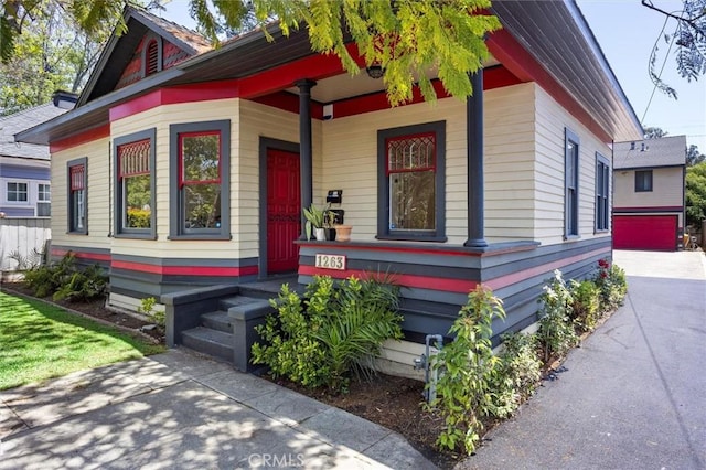 1263 Pismo St, San Luis Obispo, CA 93401 - view of front facade with covered porch and a garage