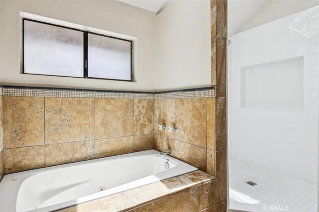 1263 Pismo St, San Luis Obispo, CA 93401 - full bathroom with a jetted tub and a shower stall