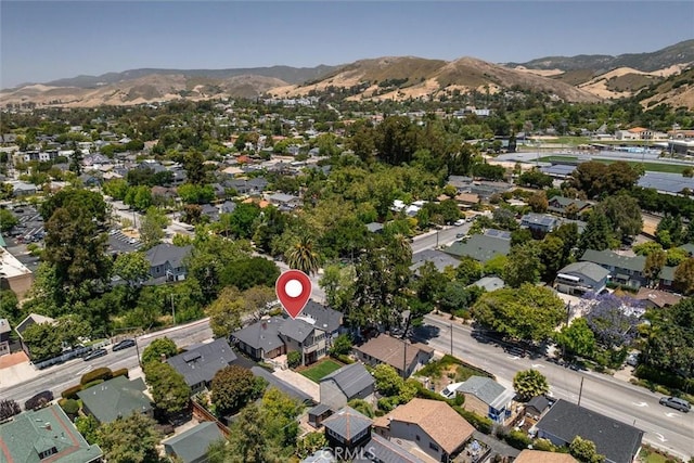 1263 Pismo St, San Luis Obispo, CA 93401 - aerial view of property and surrounding area featuring mountains and nearby suburban area