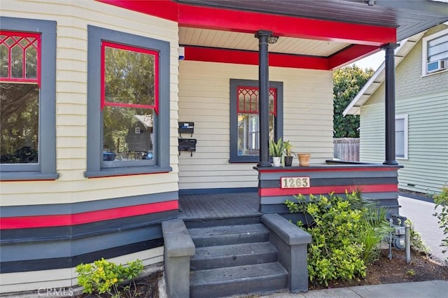 1263 Pismo St, San Luis Obispo, CA 93401 - doorway to property featuring a porch and cooling unit