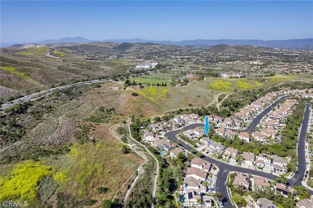 53 Via Palacio, San Clemente, CA 92673 - aerial overview of property's location with mountains and nearby suburban area