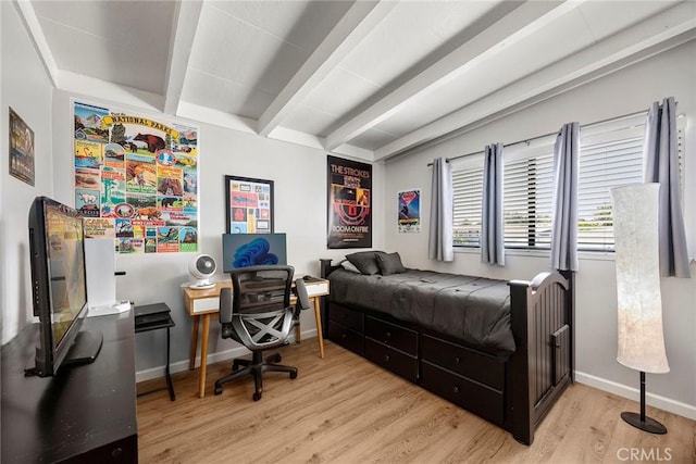 18101 Kirk Ave, Tustin, CA 92780 - bedroom featuring wood finished floors and beamed ceiling