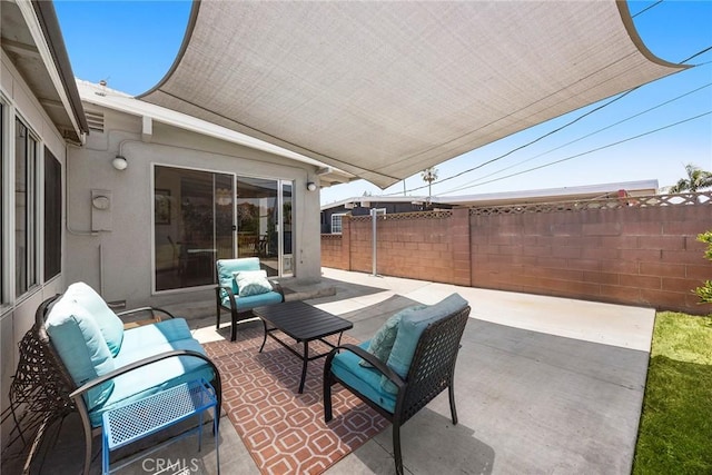 18101 Kirk Ave, Tustin, CA 92780 - view of patio featuring an outdoor hangout area