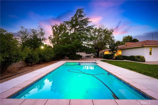 41901 Calle Clarita, Lancaster, CA 93536 - pool at dusk featuring an outdoor pool