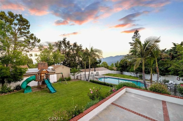 3326 Los Olivos Ln, Glendale, CA 91214 - view of pool with a playground