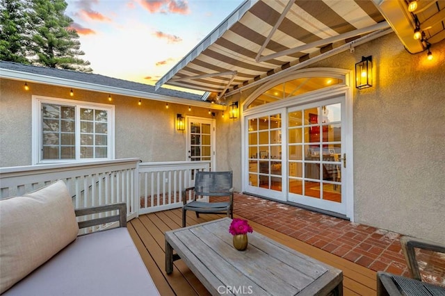 3326 Los Olivos Ln, Glendale, CA 91214 - view of deck at dusk