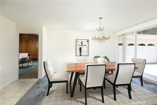 3260 Beaudry, Glendale, CA 91208 - dining room featuring a chandelier and baseboards