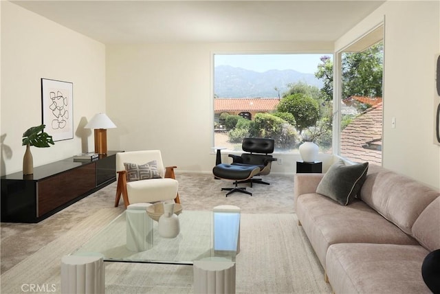 3260 Beaudry, Glendale, CA 91208 - living area featuring carpet flooring and a mountain view
