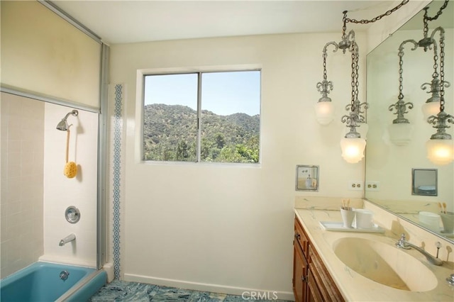 3260 Beaudry, Glendale, CA 91208 - bathroom with double vanity and  shower combination