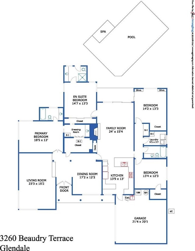 3260 Beaudry, Glendale, CA 91208 - view of property floor plan