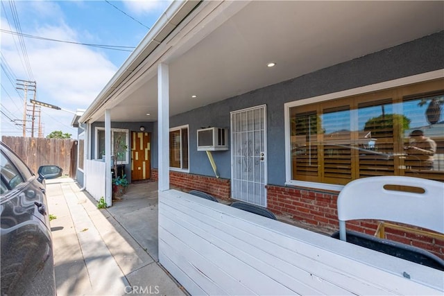 4759 Cochran St, Simi Valley, CA 93063 - wooden deck with an AC wall unit