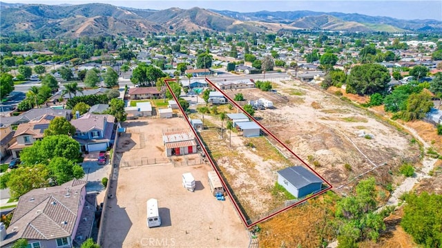 4759 Cochran St, Simi Valley, CA 93063 - aerial view of residential area featuring property boundaries highlighted and mountains