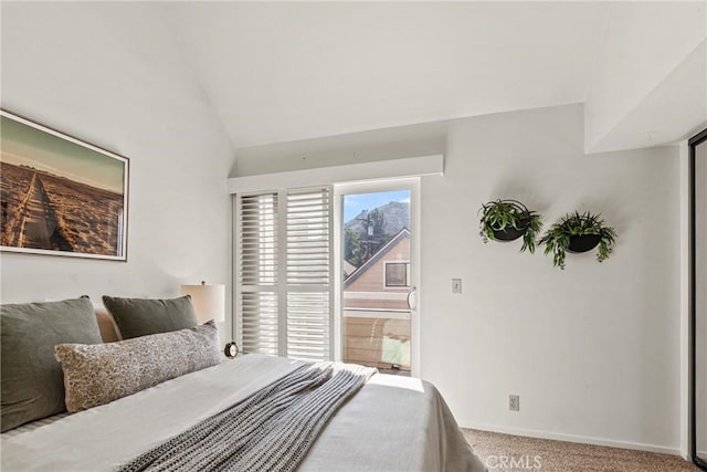 777 Chorro St Unit 3, San Luis Obispo, CA 93401 - carpeted bedroom featuring vaulted ceiling and baseboards