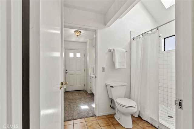 777 Chorro St Unit 3, San Luis Obispo, CA 93401 - bathroom with tiled shower, tile patterned floors, and vanity