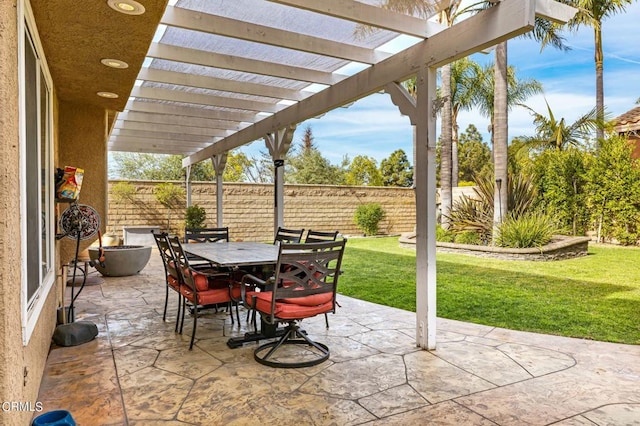2561 Upper Bay Dr, Oxnard, CA 93036 - view of patio / terrace featuring a pergola and outdoor dining space