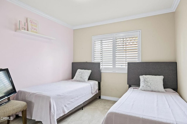 2561 Upper Bay Dr, Oxnard, CA 93036 - bedroom with crown molding and carpet