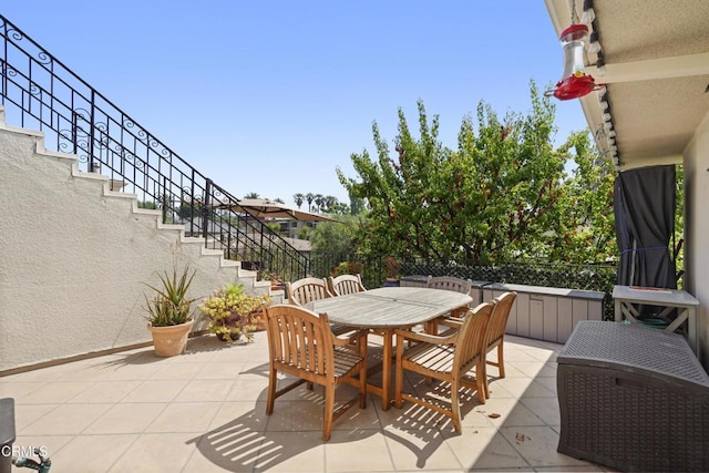 630 S Orange Grove Blvd Unit 5, Pasadena, CA 91105 - view of patio / terrace with stairs and outdoor dining area