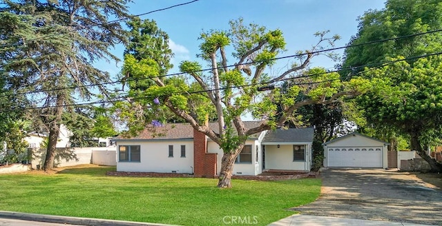 11749 Clarkman St, Santa Fe Springs, CA 90670 - single story home with an outdoor structure, a garage, and stucco siding