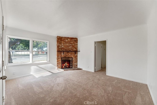 11749 Clarkman St, Santa Fe Springs, CA 90670 - unfurnished living room featuring carpet and a fireplace