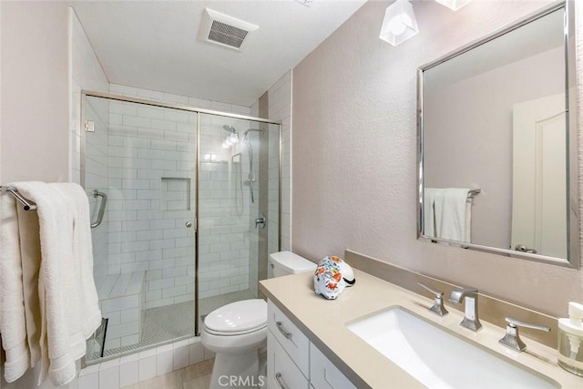 29411 Port Royal Way, Laguna Niguel, CA 92677 - bathroom with vanity, a stall shower, and a textured wall