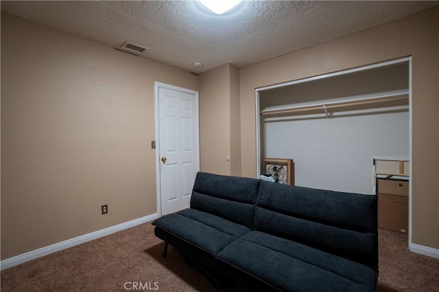 7681 Newhall Ave, Hesperia, CA 92345 - sitting room with carpet and a textured ceiling