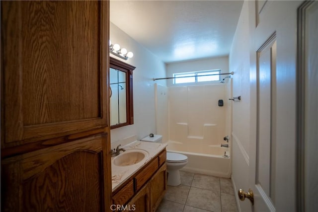 7681 Newhall Ave, Hesperia, CA 92345 - bathroom featuring vanity, bathing tub / shower combination, and tile patterned flooring
