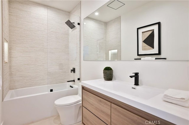 1257 Fetlock Way, Riverside, CA 92506 - full bathroom with vanity, shower / washtub combination, and recessed lighting