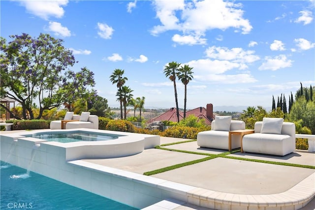 1257 Fetlock Way, Riverside, CA 92506 - view of pool with a patio area and a pool with connected hot tub