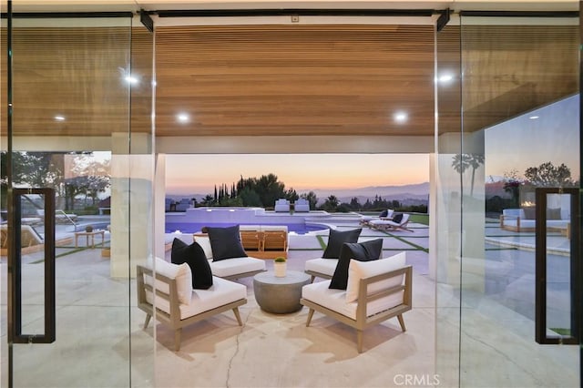 1257 Fetlock Way, Riverside, CA 92506 - view of patio featuring a swimming pool