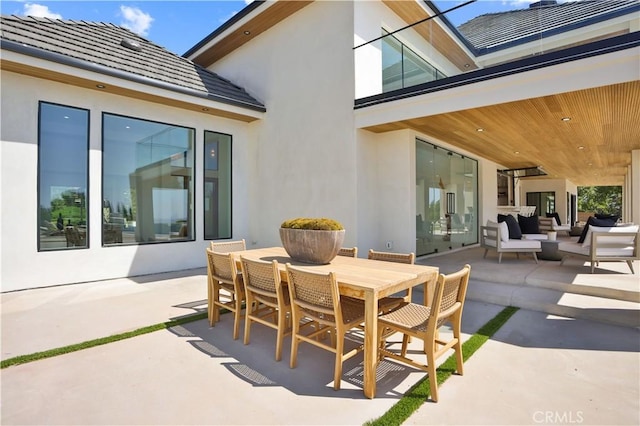 1257 Fetlock Way, Riverside, CA 92506 - view of patio with outdoor lounge area and outdoor dining space