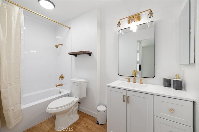 5910 Rancho Mission Rd Unit 27, San Diego, CA 92108 - bathroom featuring wood finished floors, shower / bath combination with curtain, and vanity