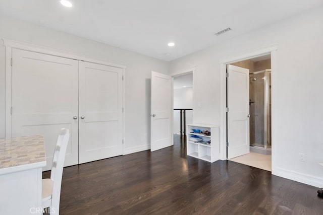 15460 La Maida St, Sherman Oaks, CA 91403 - unfurnished dining area featuring wood finished floors and recessed lighting