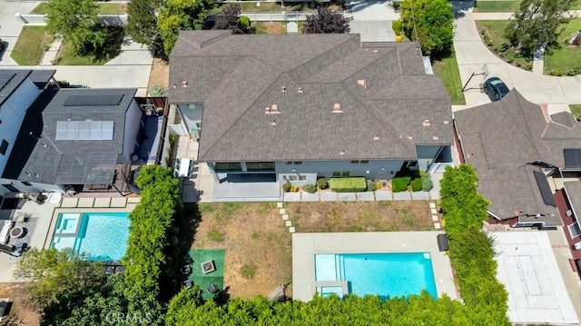 15460 La Maida St, Sherman Oaks, CA 91403 - aerial view of residential area with a pool