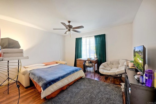 1219 Paseo Hermosa, Oceanside, CA 92056 - bedroom featuring wood finished floors and a ceiling fan