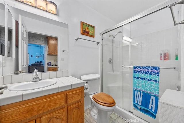 21276 White Pine Dr, Tehachapi, CA 93561 - full bathroom with vanity and a stall shower