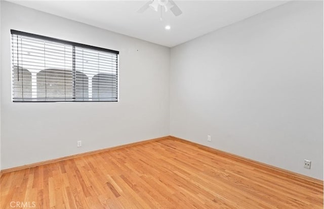 4705 Kester Ave Unit 209, Sherman Oaks, CA 91403 - unfurnished room featuring light wood-style floors and ceiling fan