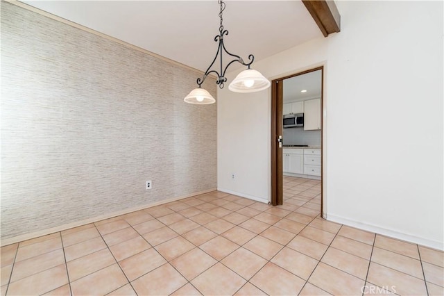 24 Queens Wreath Way, Irvine, CA 92612 - unfurnished room featuring beamed ceiling and light tile patterned floors