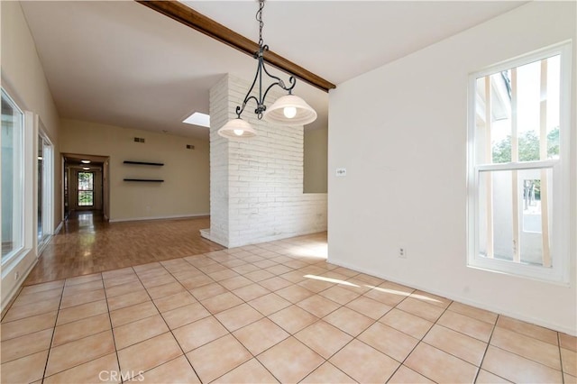 24 Queens Wreath Way, Irvine, CA 92612 - spare room with light tile patterned floors and beam ceiling